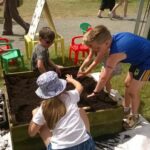 Children excavating Royal Welsh Show